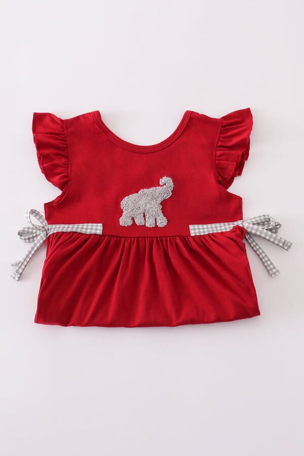 Alabama elephant french knot ruffle shorts set - Image 5