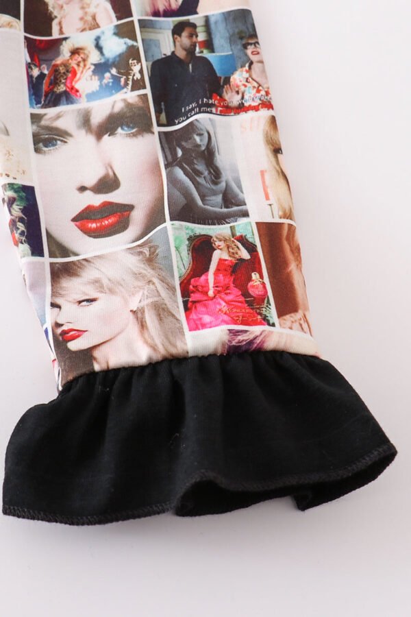 Black music fan zipper girl pajamas set - Image 3