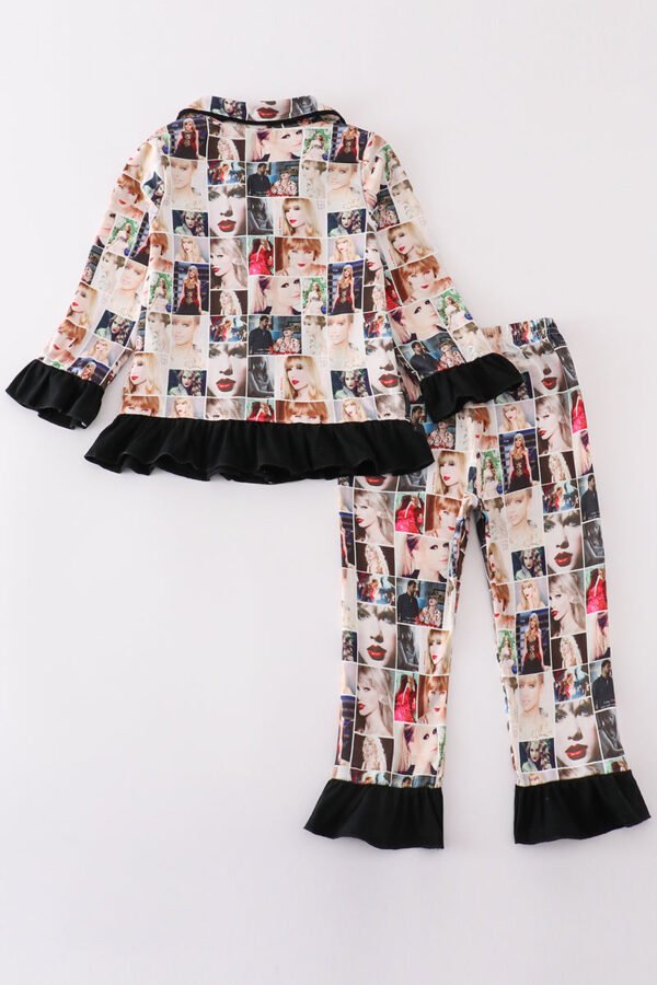 Black music fan zipper girl pajamas set - Image 5