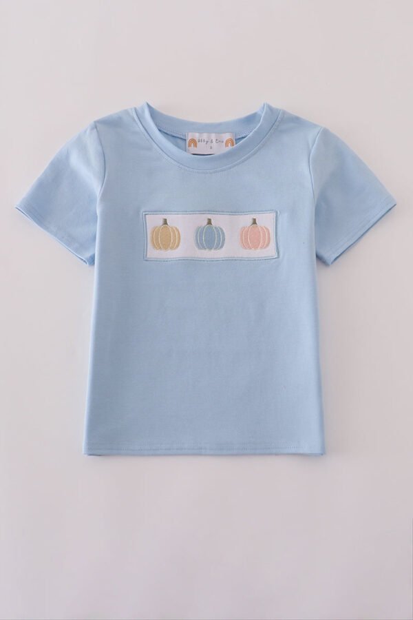 Blue embroidery top