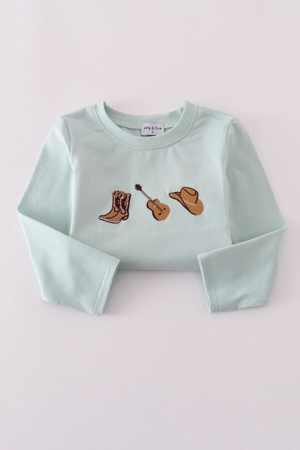 Blue boots embroidery pants set - Image 6