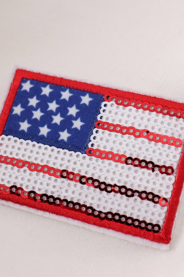Flag bow ice-cream sequin mom&me top - Image 4
