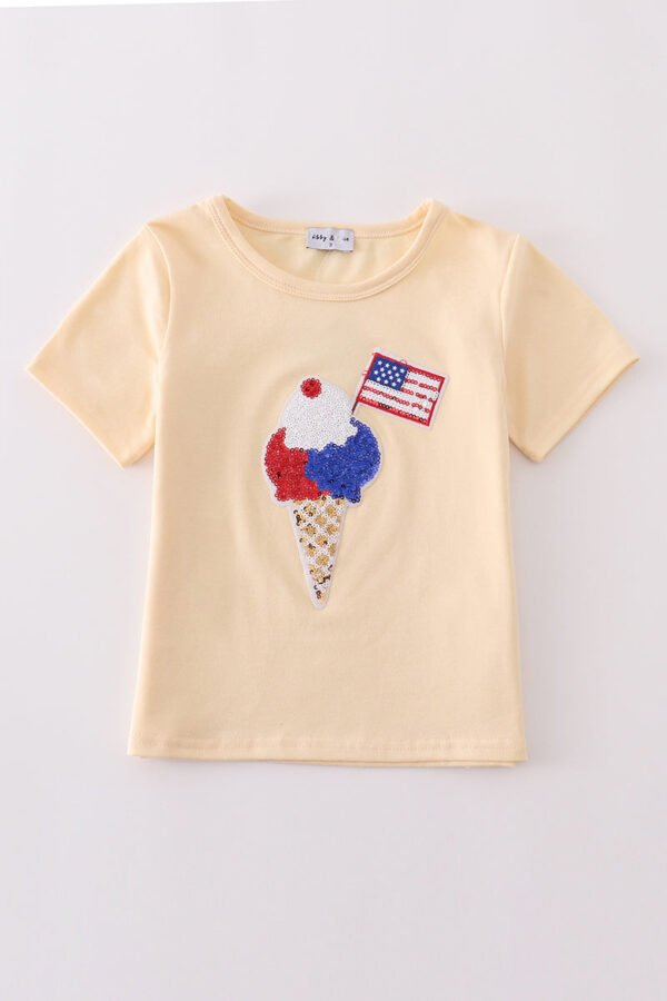 Ice cream flag sequin mom&me top - Image 2