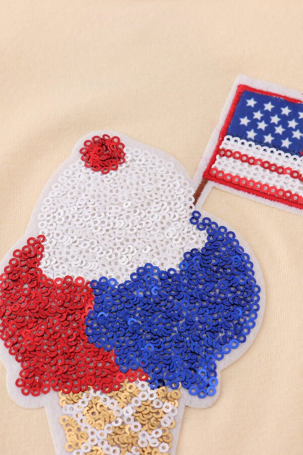 Ice cream flag sequin mom&me top - Image 3