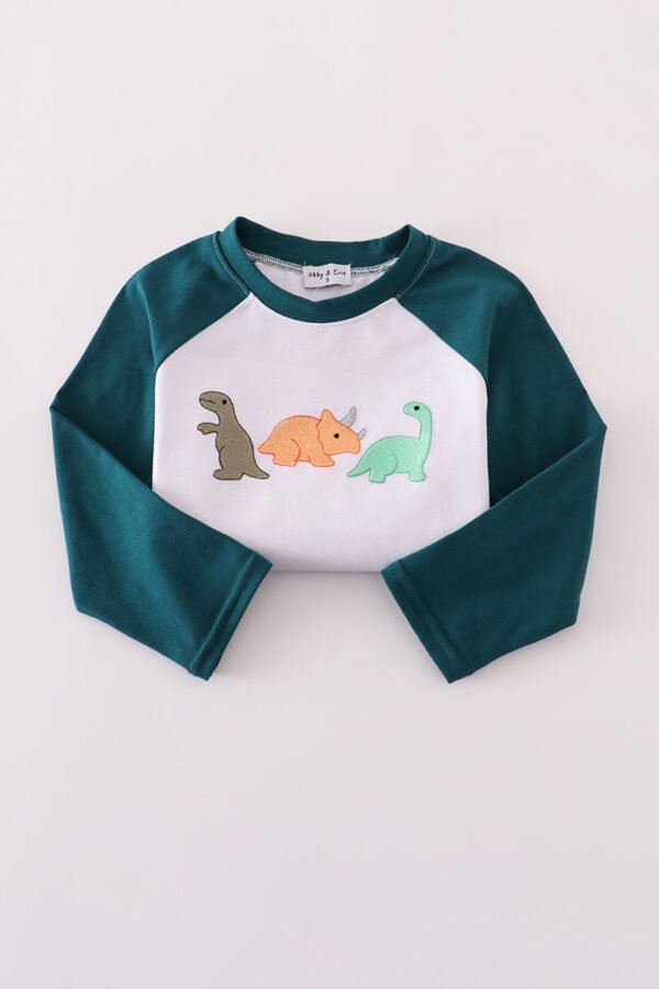 Blue dinosaur embroidery top - Image 5