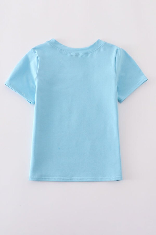 Blue fish applique top - Image 3