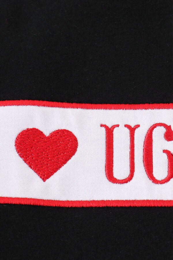 Black stripe I love UGA embroidery football set - Image 2