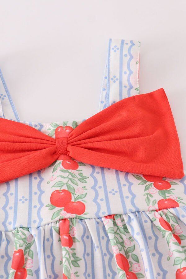 Apple print bow bloomer set - Image 2