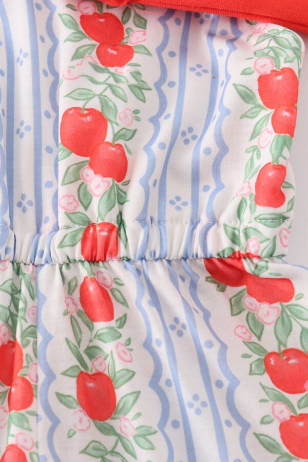 Apple print bow jumpsuit - Image 2