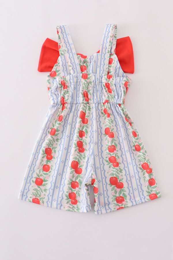 Apple print bow jumpsuit - Image 4