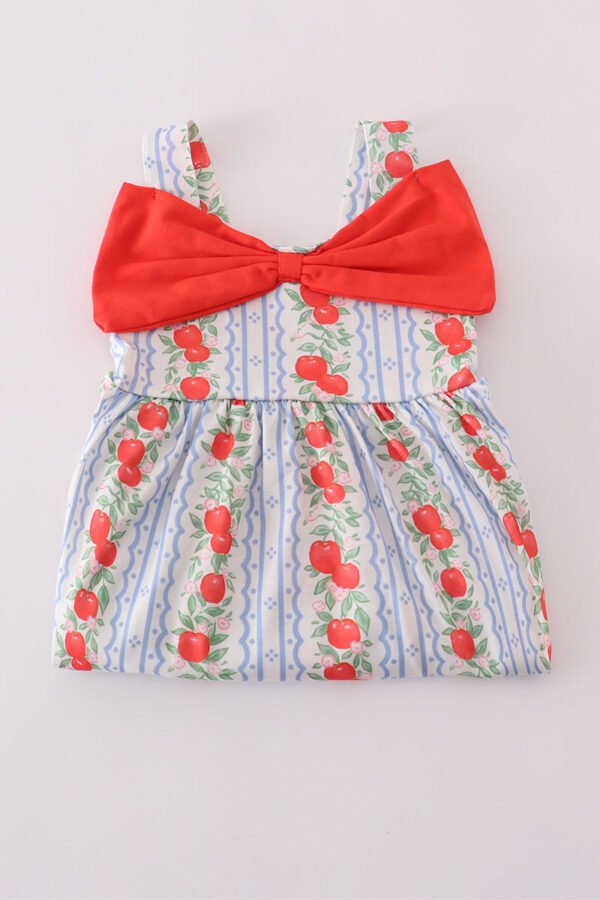 Apple print bow dress - Image 6