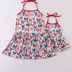 Bow print mom&me top