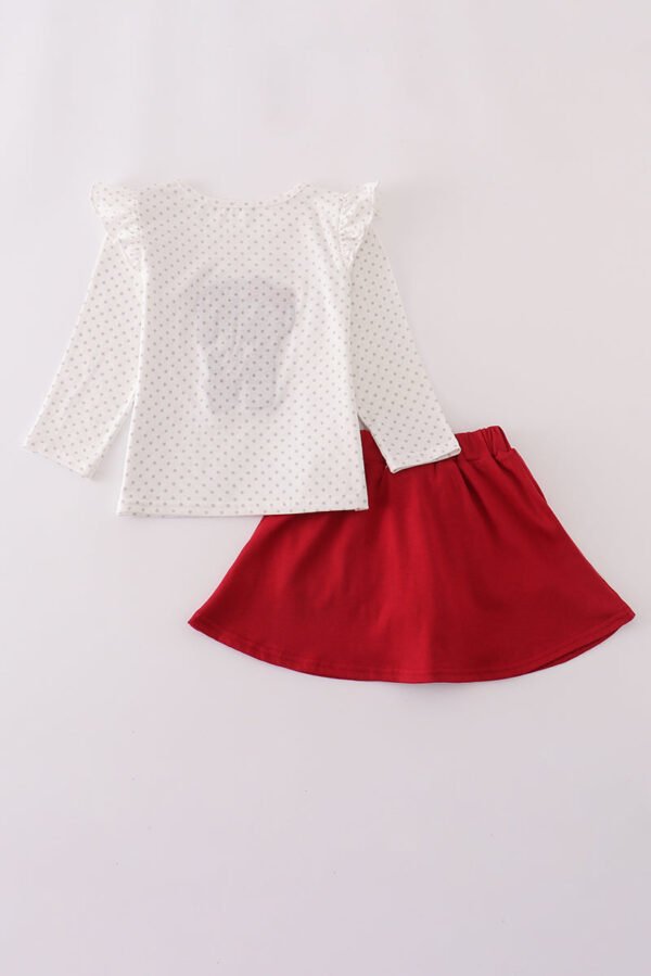 Alabama polka dot elephant french knot bow skort set - Image 5