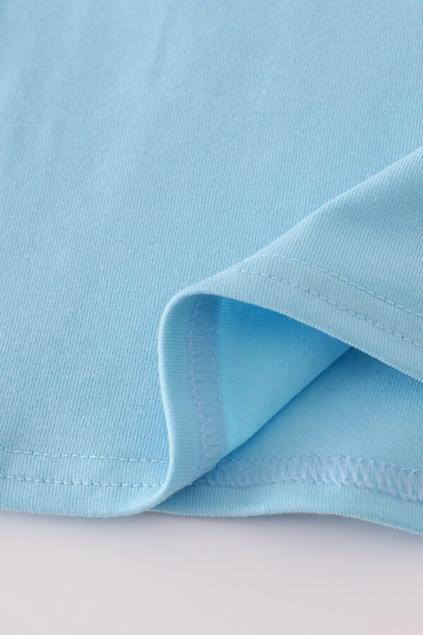 Blue character embroidery top - Image 4