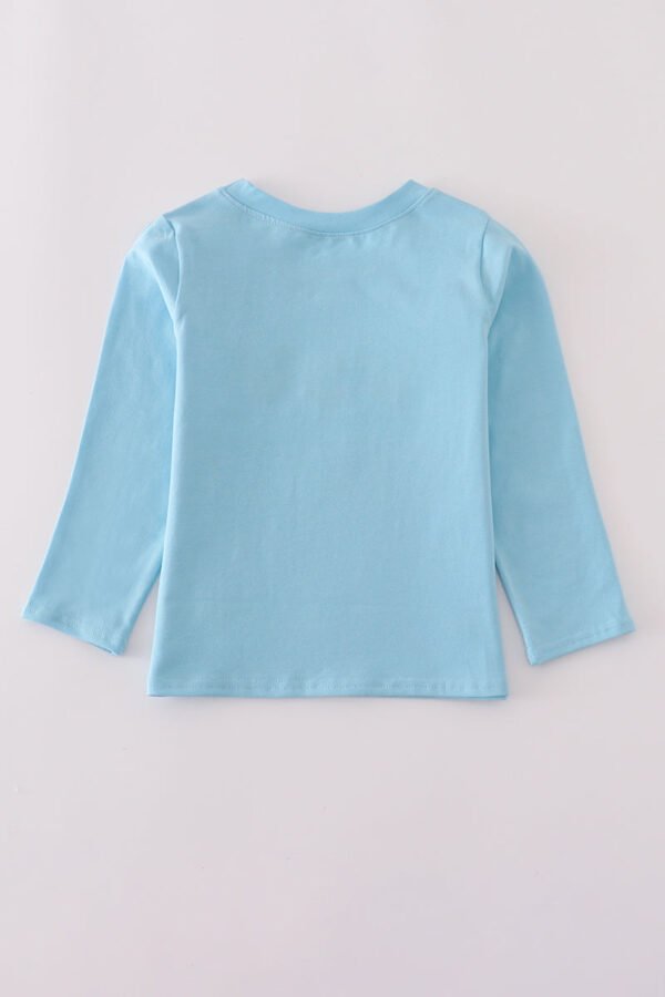 Blue character embroidery top - Image 5