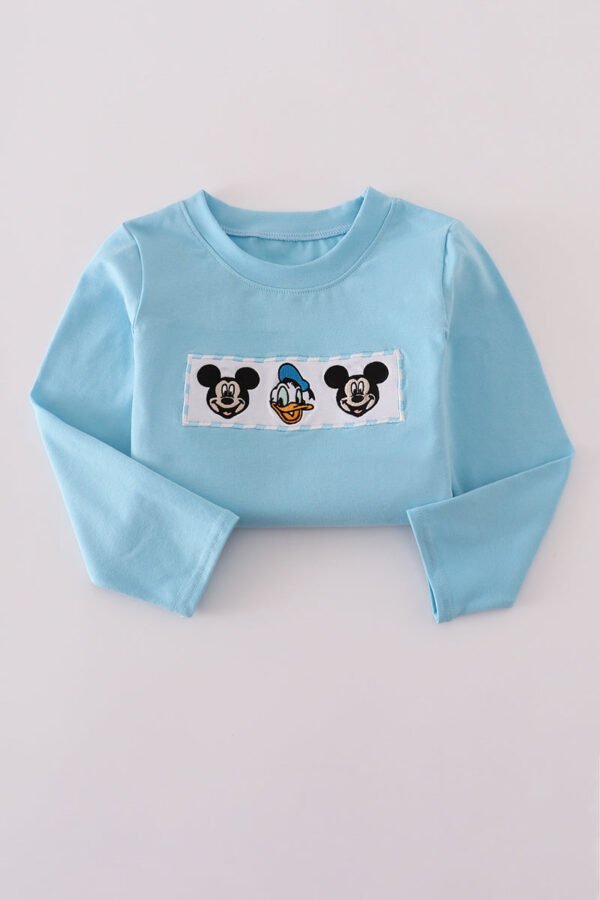 Blue character embroidery top - Image 6