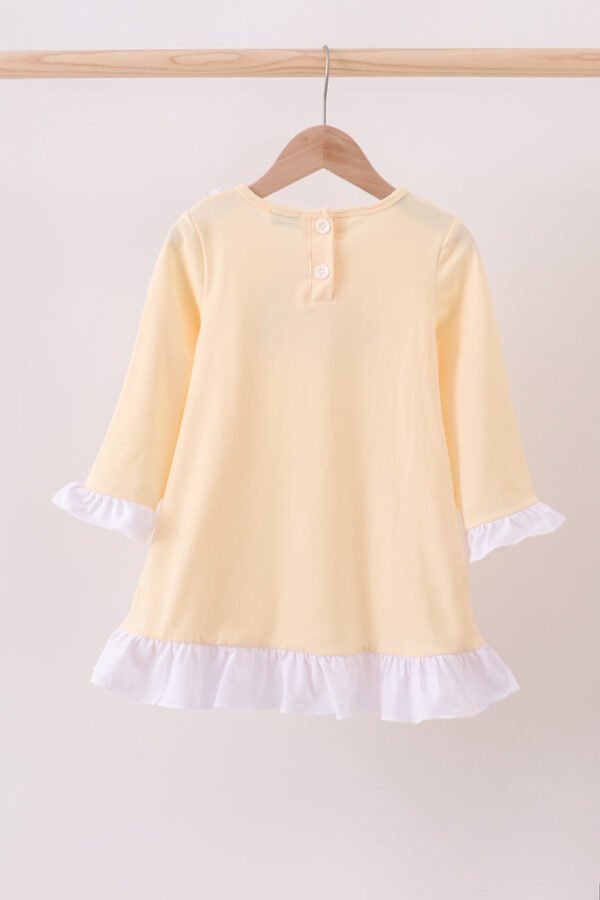 Beige turkey embroidery ruffle dress - Image 5