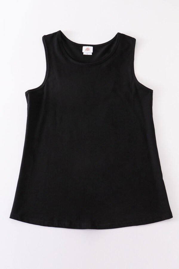 Black blank basic kids teens adult tank top - Image 11