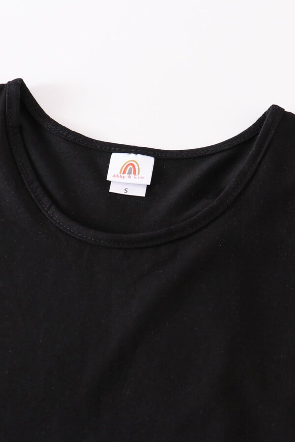 Black blank basic kids teens adult tank top - Image 12