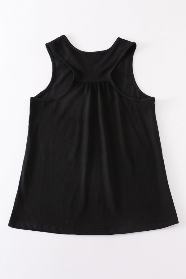 Black blank basic kids teens adult tank top - Image 13