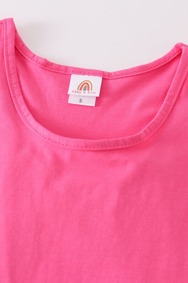Hot pink blank basic kids teens adult tank top - Image 11