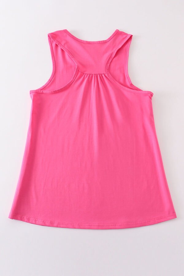 Hot pink blank basic kids teens adult tank top - Image 12