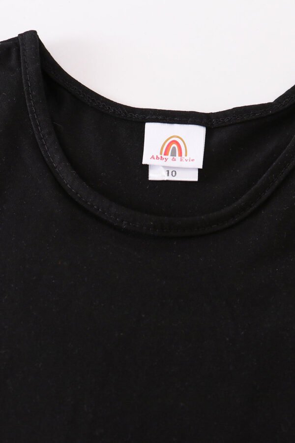 Black blank basic kids teens adult tank top - Image 7