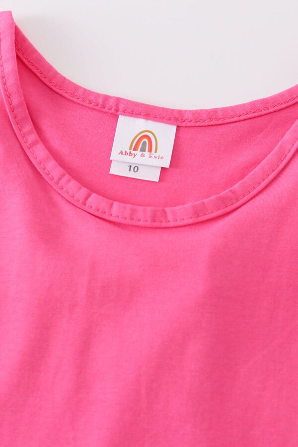 Hot pink blank basic kids teens adult tank top - Image 7