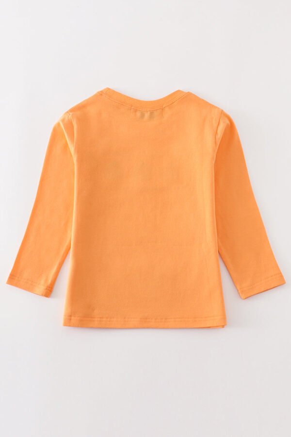 Premium Orange pumpkin embroidery top - Image 5