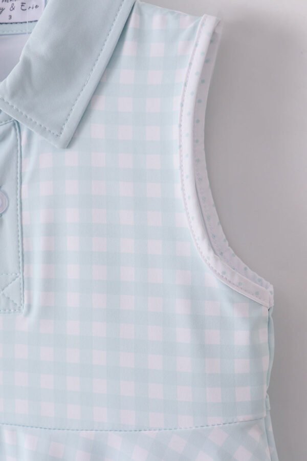 Blue active gingham dress set - Image 3