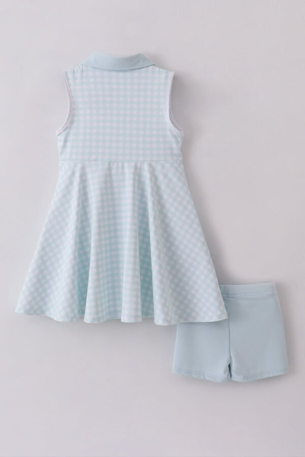 Blue active gingham dress set - Image 5