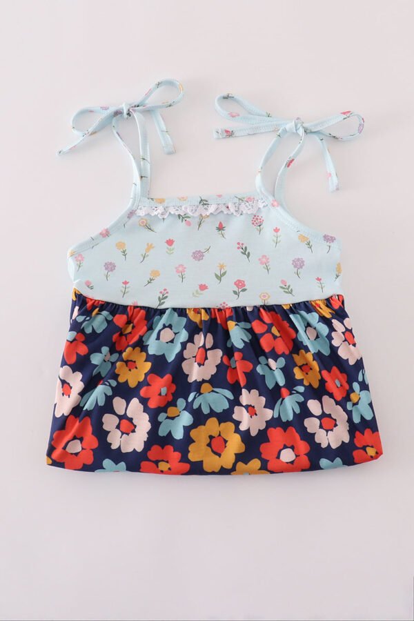 Blue floral ruffle dress - Image 5