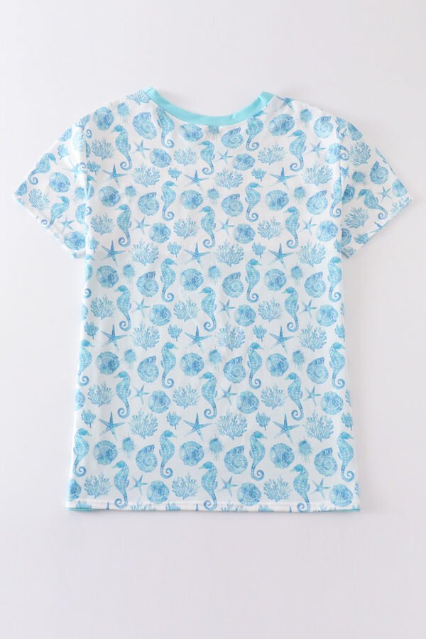 Marine creature print men top - Image 5