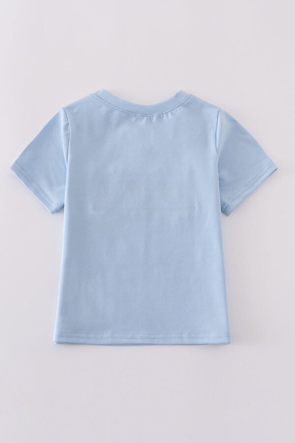 Blue character french knot top - Image 4