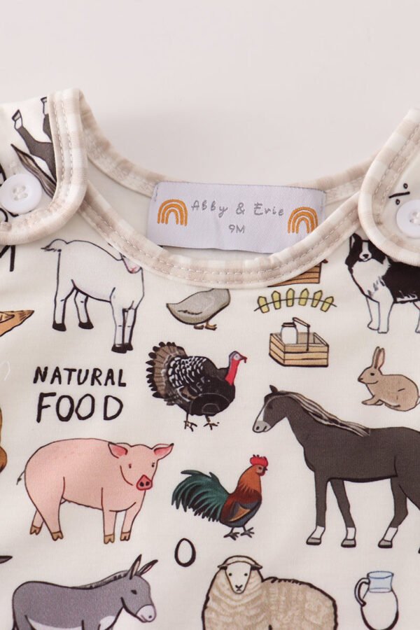 Beige farm baby boy set - Image 2
