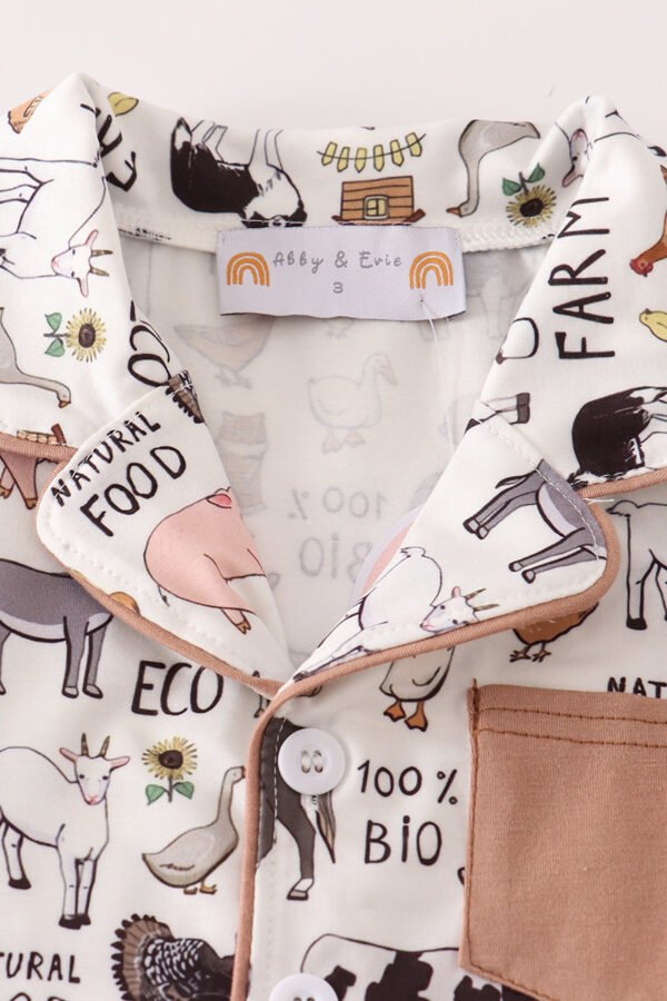 Beige farm girl pajamas set - Image 2
