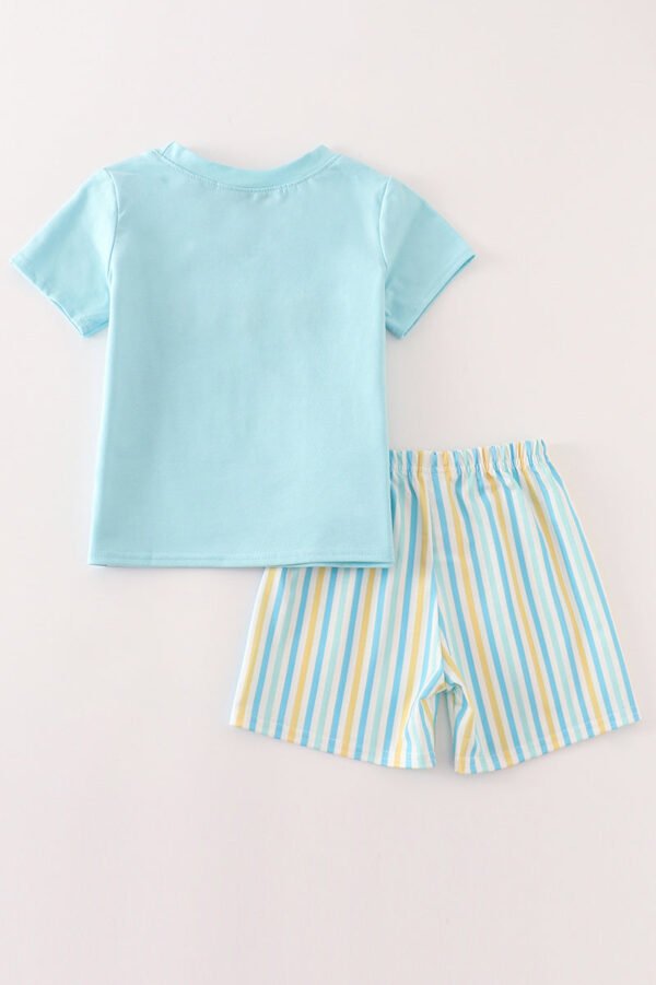 Blue animals birthday embroidery boy set - Image 5