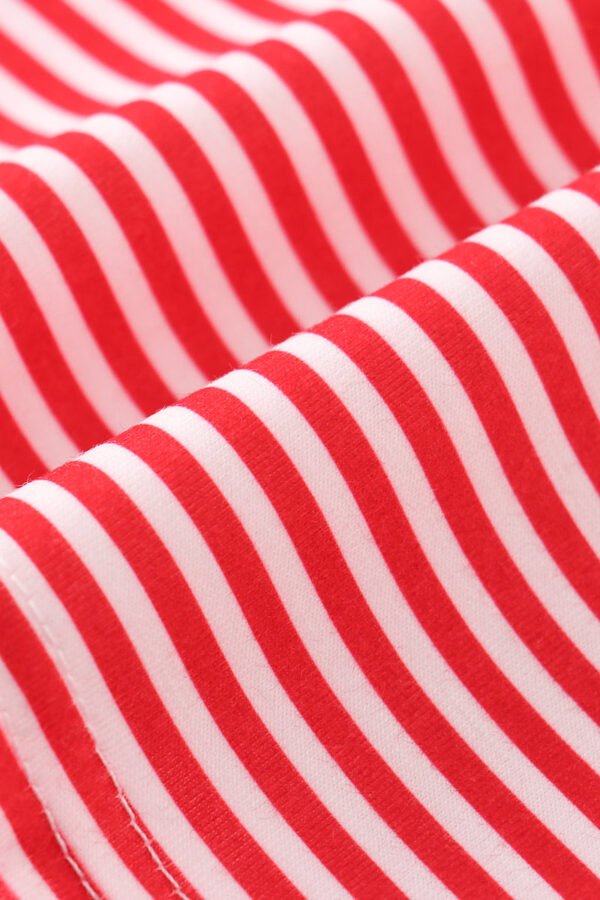 Maroon stripe football embroidery top - Image 4