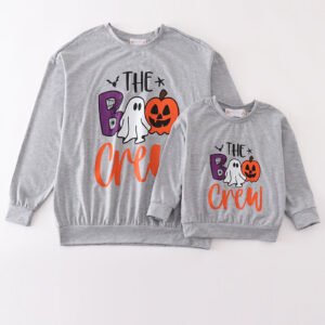 Grey the boo crew mom&me top