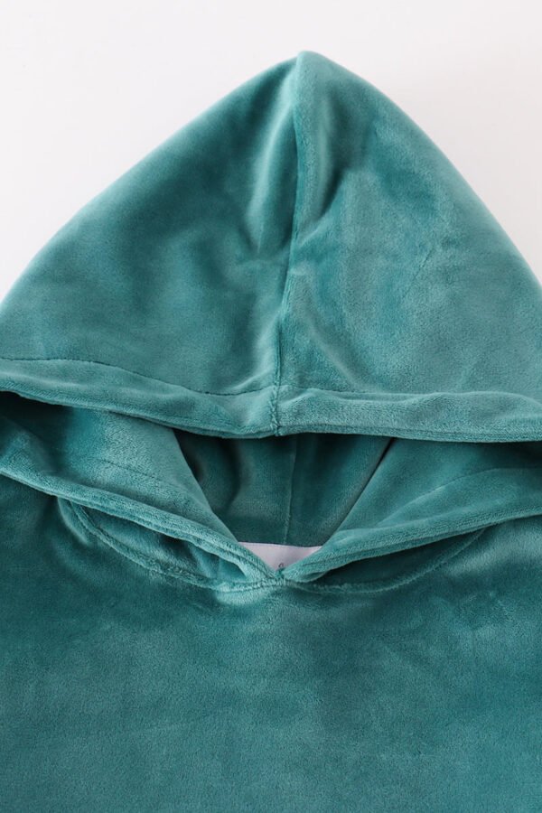 Baby forest velvet boy hoodie set - Image 2