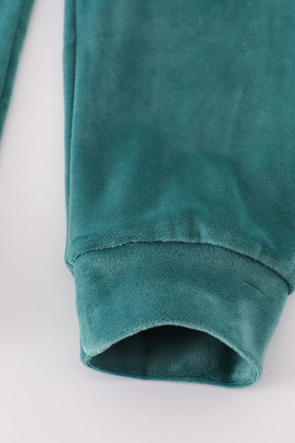 Baby forest velvet boy hoodie set - Image 6