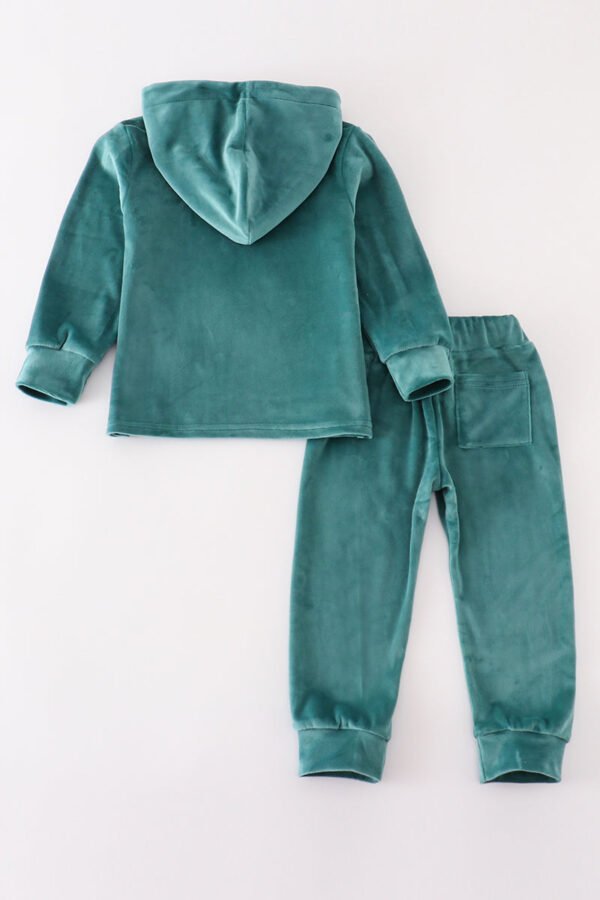Baby forest velvet boy hoodie set - Image 7