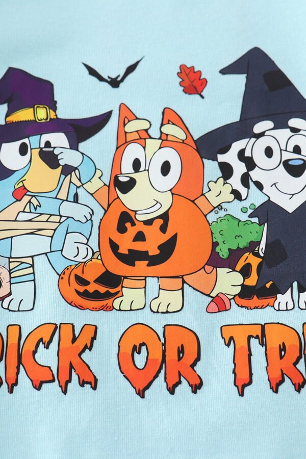 Blue halloween character boy top - Image 3