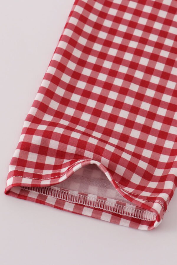Alabama embroidery gingham pullover & pants set - Image 4