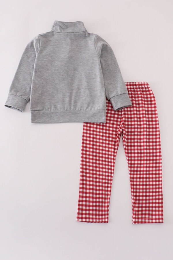 Alabama embroidery gingham pullover & pants set - Image 5