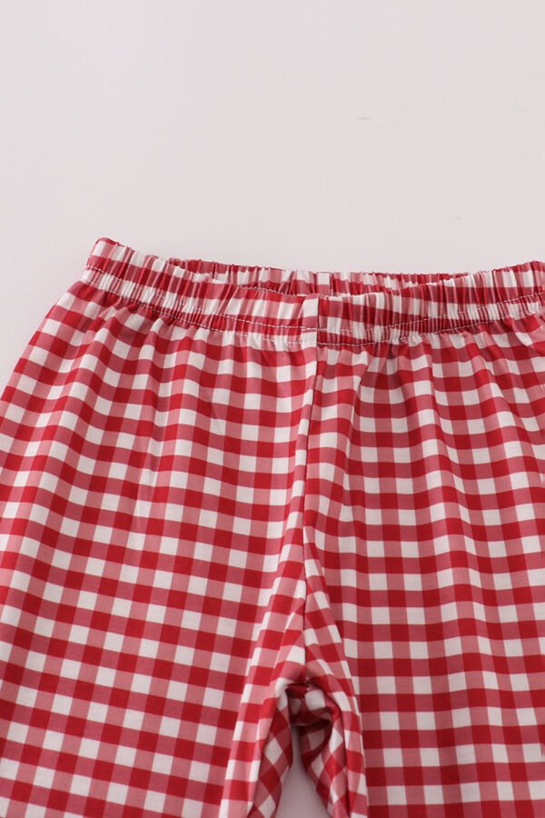 Alabama embroidery gingham pants set - Image 3