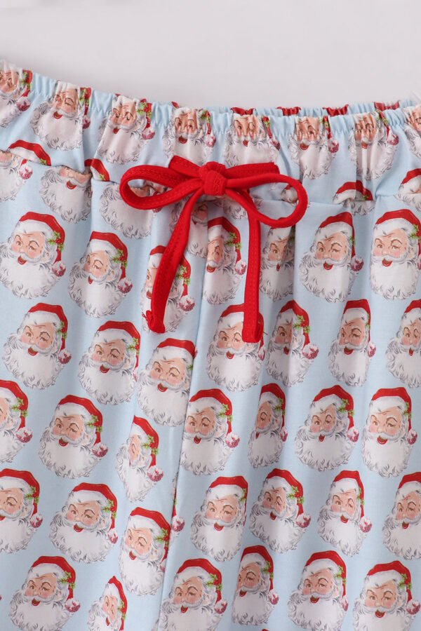 Blue christmas santa claus men pajamas pants - Image 2