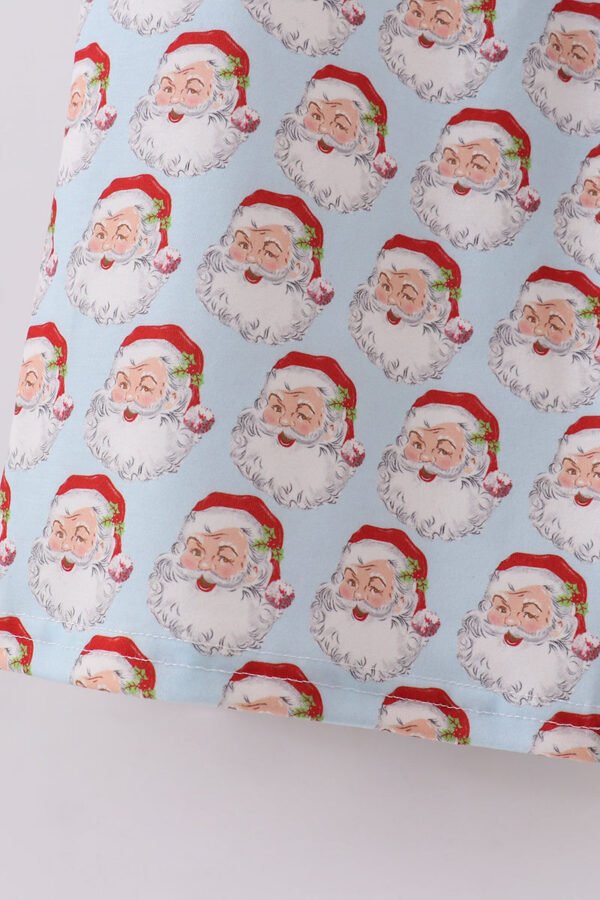 Blue christmas santa claus men pajamas pants - Image 4