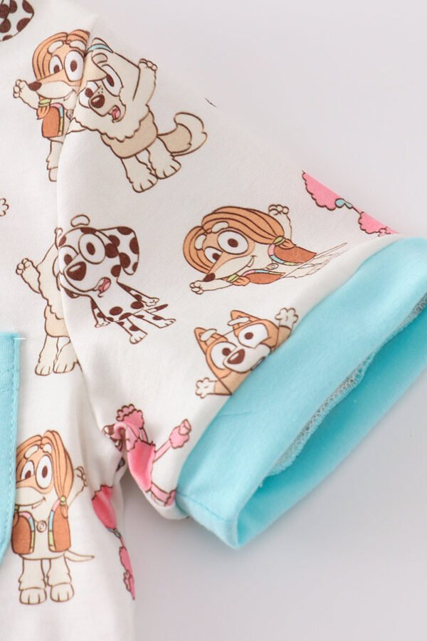 Blue character print boy set - Image 3