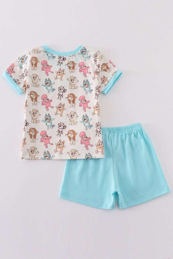 Blue character print boy set - Image 5